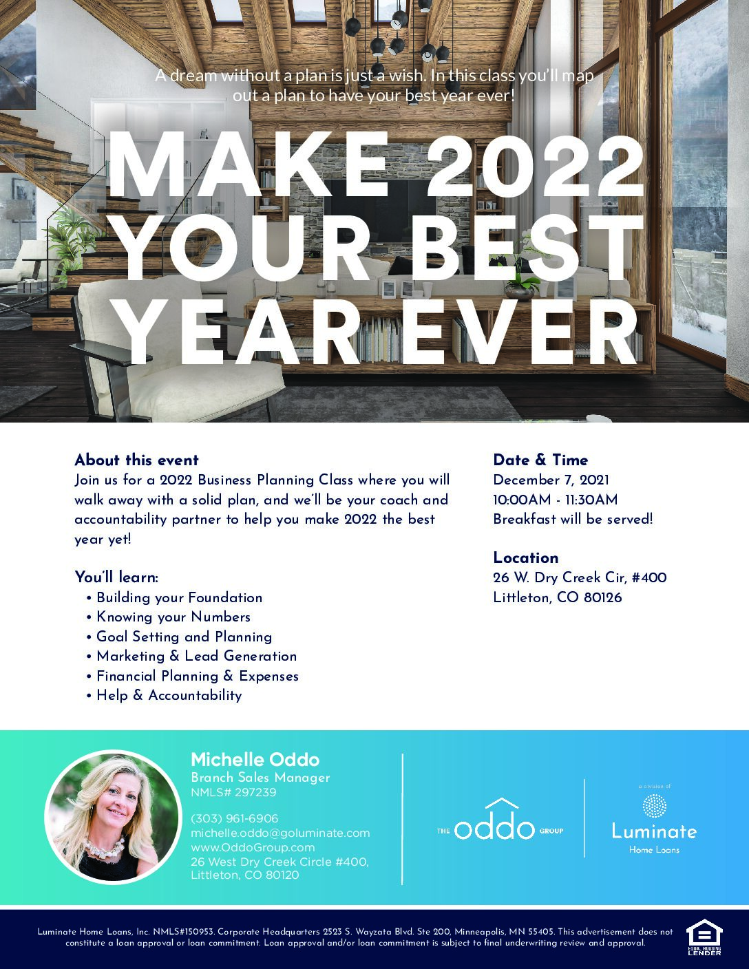 Michelle Oddo event Denver Best Year Ever 2022